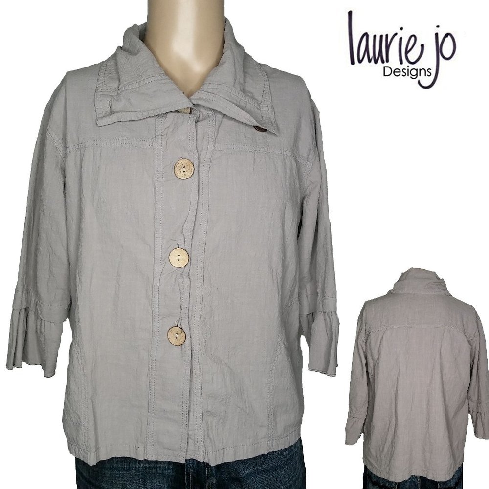Laurie Jo Designs Oversized Funnel Neck Shacket